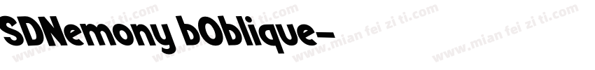 SDNemony bOblique字体转换